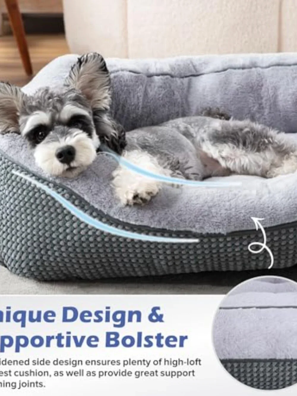 New Medium Dog Beds for Medium Dogs Washable, Rectangle Dog Bed Medium Size Dog,